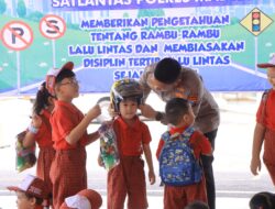 Satlantas Polres Madiun Gelar Kegiatan Polantas Menyapa Polsanak